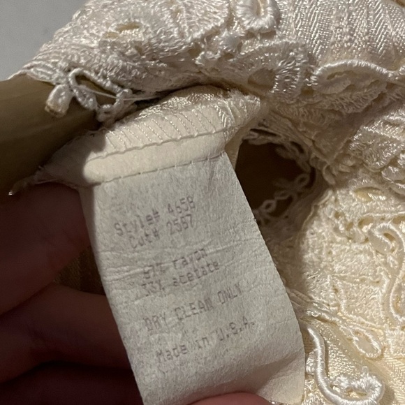Cachet By Bari Protas Vintage 80’s Ivory White Lace Wedding Set - Size 7/8 - Picture 11 of 16